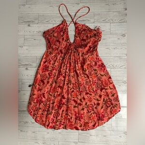 Free People Pixie Printed Tunic in Pink Floral